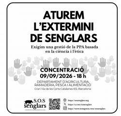SOS Senglars es concentra a Barcelona per exigir que s?aturi l?extermini