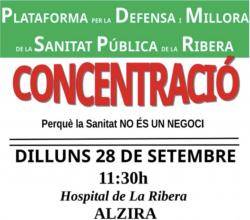 La Ribera es mobilitza per reclamar millores en la sanitat p&uacute;blica