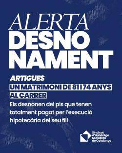 Una parella de 81 i 74 anys afronta un desnonament a Badalona per haver avalat la hipoteca del fill