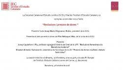 L'Institut d'Estudis Catalans acull una jornada sobre les reclusions femenines i les presons de dones