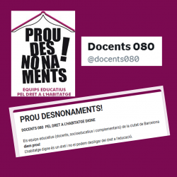 Docents080 i l'Observatori DESCA presenten eines per defensar els drets dels infants davant els desnonaments