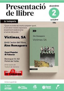 &Agrave;lex Romaguera presenta a Mollet V&iacute;ctimas S.A., una cr&iacute;tica a la jerarquitzaci&oacute; de les v&iacute;ctimes