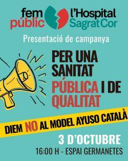 Fem P&uacute;blic l?Hospital Sagrat Cor