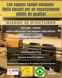 Figueres acollir&agrave; un debat sobre la lluita docent i la defensa de l?ensenyament p&uacute;blic