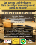 Figueres acollir&agrave; un debat sobre la lluita docent i la defensa de l�ensenyament p&uacute;blic