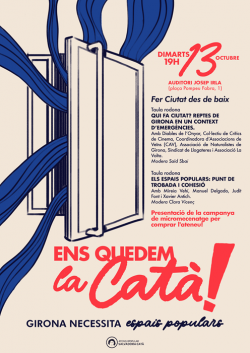 L�Ateneu Salvadora Cat&agrave; inicia una campanya de micromecenatge per comprar el local de la pla&ccedil;a Josep Pla de Girona