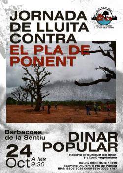 Aturem el Pla de Ponent convoca una jornada de lluita contra la urbanitzaci&oacute; de zones inundables de Gav&agrave;