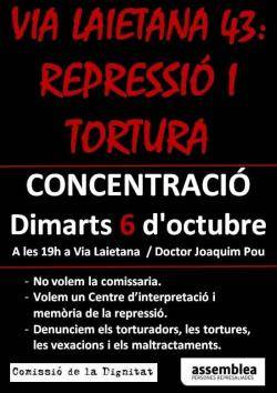 La protesta contra la tortura a Via Laietana 43 arriba a les 100 concentracions