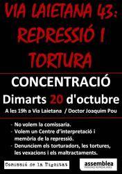 La reivindicaci&oacute; de mem&ograve;ria a Via Laietana 43 arriba a la concentraci&oacute; n&uacute;mero 100