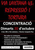 La reivindicaci&oacute; de mem&ograve;ria a Via Laietana 43 arriba a la concentraci&oacute; n&uacute;mero 100