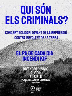 Manresa acull avui un concert solidari amb les encausades de Revoltes de la Terra