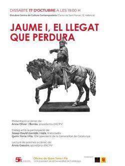 Val&egrave;ncia reivindicar&agrave; el llegat hist&ograve;ric i nacional de Jaume I en un acte amb Josep David Garrido i Quim Torra